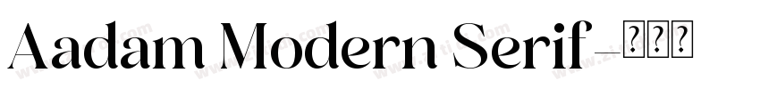 Aadam Modern Serif字体转换